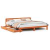 vidaXL Cama sem colch&atilde;o 200x200 cm pinho maci&ccedil;o castanho-mel