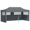 vidaXL Tenda de festa pop-up dobr&aacute;vel paredes laterais 3x6 m antracite