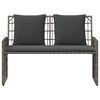 vidaXL Banco de exterior Liso Cinza e Cinza Escuro 116 x 55 x 82 cm