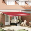 vidaXL Toldo Vermelho 4,5 &times; 3 m Poli&eacute;ster e metal