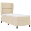 vidaXL Cama Box com colch&atilde;o com cabeceira Creme 80 x 200 cm tecido