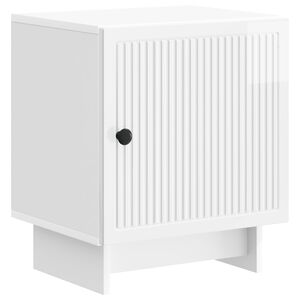 vidaXL Arm&aacute;rio de Cabeceira Branco Brilhante 43 x 34,5 x 50 cm