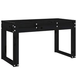 vidaXL Banco de jardim 80x38x45 cm madeira de pinho maci&ccedil;a preto