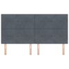 vidaXL Cabeceira com cabeceira Cinza Escuro 180 cm Couro Sint&eacute;tico