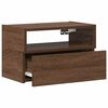 vidaXL Mesas de cabeceira parede 2pcs 45x26x28,5 cm carvalho castanho