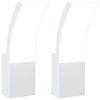 vidaXL Candeeiros parede LED p/ exterior 2 pcs alum&iacute;nio fundido branco