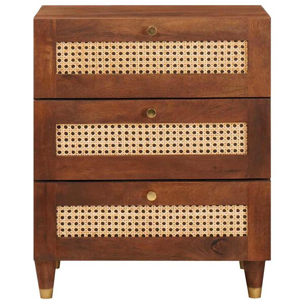 vidaXL Mesas de cabeceira 50 x 33 x 62 cm Madeira de manga maci&ccedil;a