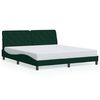 vidaXL Estrutura de cama sem colch&atilde;o 180x200 cm veludo verde-escuro