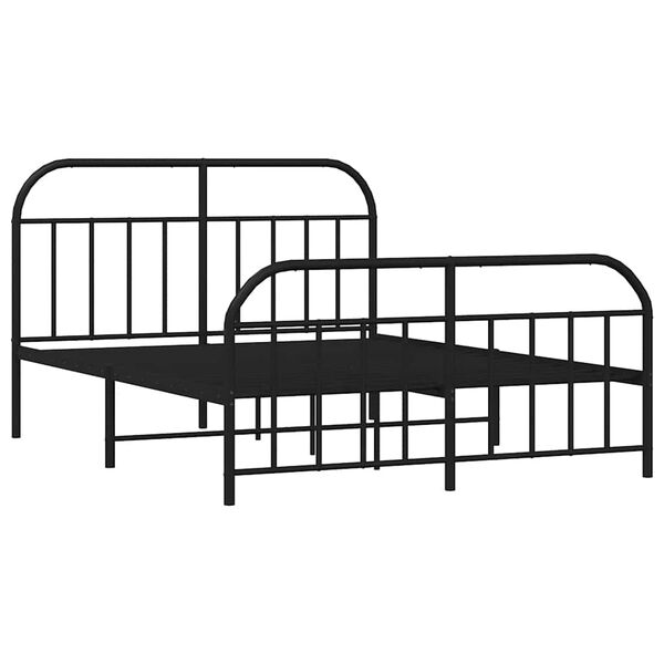 vidaXL Estrutura de cama sem colch&atilde;o com p&eacute;s 160x200 cm preto