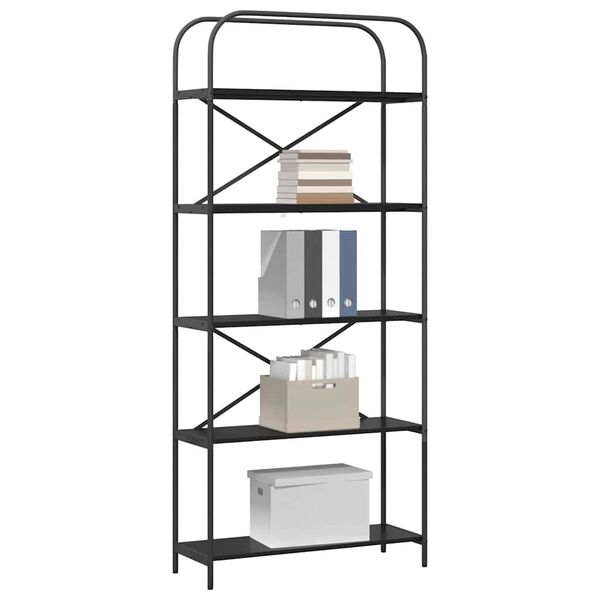 vidaXL Estante Carvalho Preto 80 x 30 x 183 cm Madeira processada