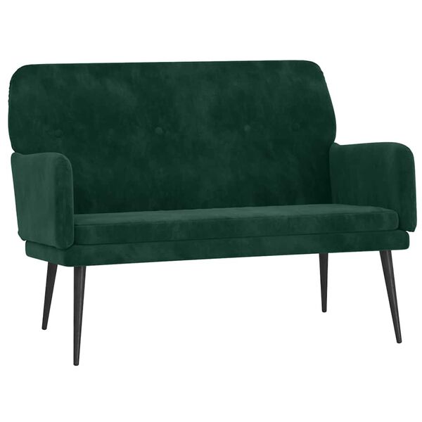 vidaXL Banco 108x79x79 cm veludo verde-escuro