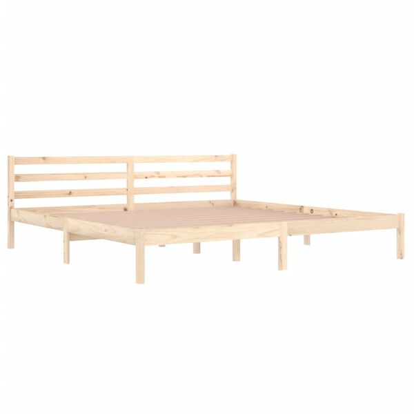 vidaXL Estrutura de cama 200x200 cm pinho maci&ccedil;o