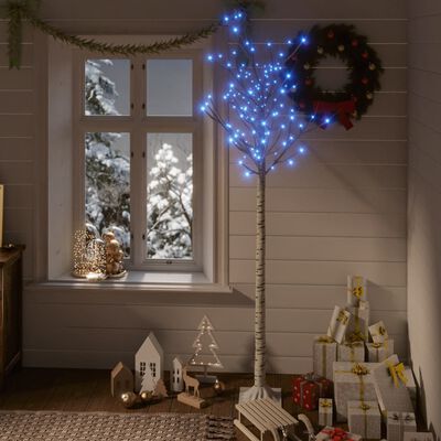 vidaXL Árvore de Natal 180 LEDs salgueiro int./ext. 1,8m azul