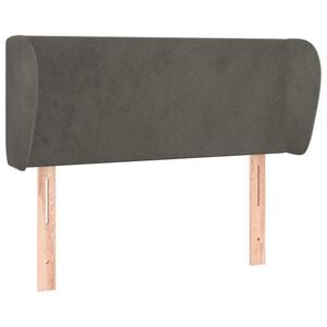 vidaXL Cabeceira de cama c/ abas veludo 83x23x78/88 cm cinzento-escuro