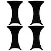 vidaXL Capa para mesa de p&eacute; el&aacute;stica &Oslash;80 cm 4 pcs preto