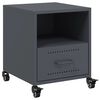 vidaXL Mesa de cabeceira 36x39x43,5 cm a&ccedil;o antracite
