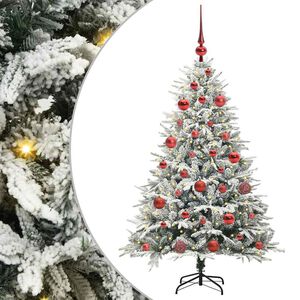 vidaXL &Aacute;rvore de Natal Artificial Pr&eacute;-iluminada com Conjunto de Bolas