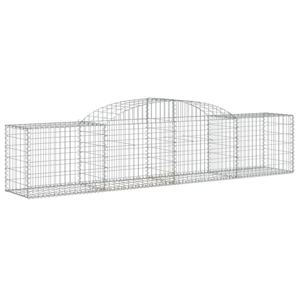 vidaXL Cestos gabião arqueados 10pcs 300x50x60/80 cm ferro galvanizado