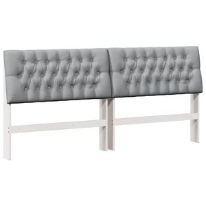 vidaXL Cabeceira estofada Cinzento-claro 200 cm