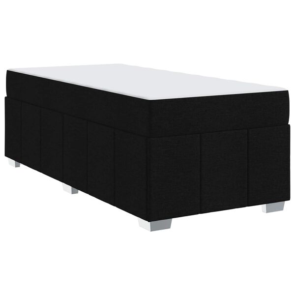 vidaXL Estrutura da Cama com colch&atilde;o Preto 100 x 200 cm tecido