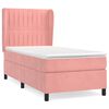vidaXL Cama com molas/colch&atilde;o 90x190 cm veludo rosa
