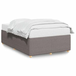 vidaXL Estrutura de cama sem colch&atilde;o 120x190cm tecido cinzento