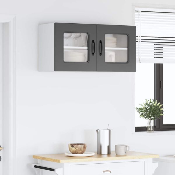 vidaXL Arm&aacute;rio de Cozinha Kalmar Preto 80 x 31 x 40 cm