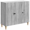 vidaXL Buffet Sonoma Cinzento 89 x 34,5 x 80 cm Derivados de Madeira