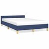 vidaXL Estrutura de cama sem colch&atilde;o 120x190 cm tecido azul