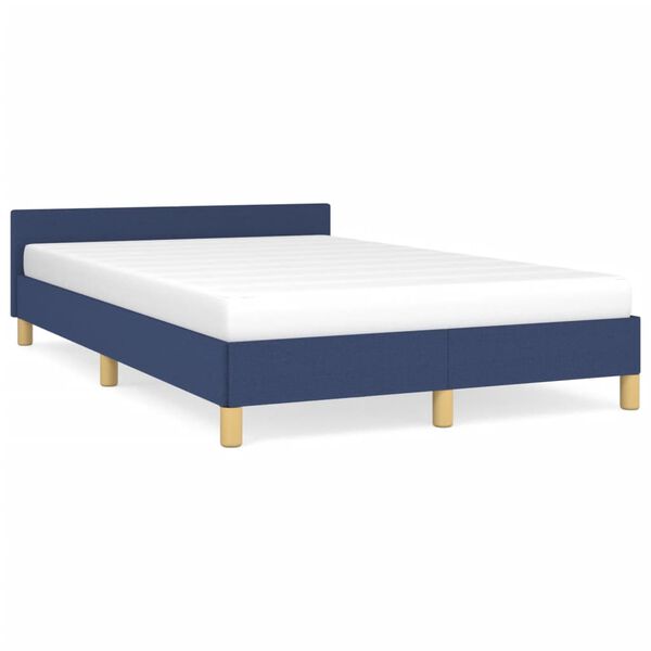 vidaXL Estrutura de cama sem colch&atilde;o 120x190 cm tecido azul