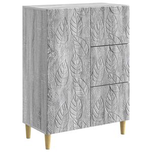 vidaXL Buffet Sonoma cinzento 66 x 34,5 x 90 cm Derivados de Madeira