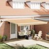 vidaXL Toldo Retr&aacute;til Manual Multicolor 450 &times; 300 cm Tecido e A&ccedil;o