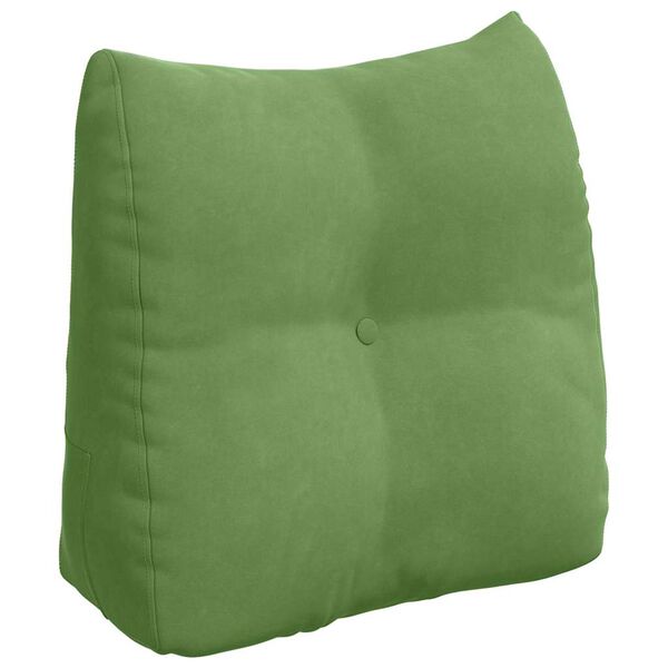 vidaXL Travesseiro para Costas Verde Claro 45 x 24 x 50 cm Veludo