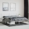 vidaXL Estrutura de cama com cabeceira 200x200 cm metal branco