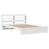 vidaXL Estrutura cama c/ cabeceira 135x190 cm pinho maci&ccedil;o branco