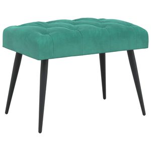 vidaXL Banco com bot&otilde;es estofados Turquesa 60 x 40 x 45 cm Veludo
