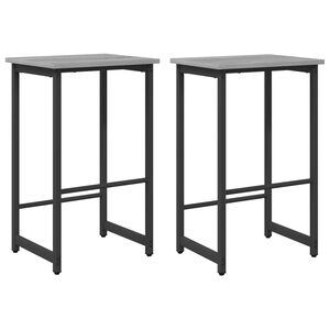 vidaXL Banco de bar 2 unid. Sonoma cinzento 40 x 32 x 74 cm