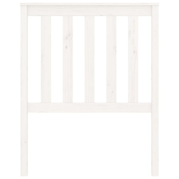 vidaXL Cabeceira de cama 81x4x101 cm pinho maciço branco