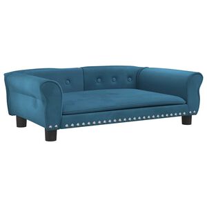 vidaXL Cama para c&atilde;es 95x55x30 cm veludo azul