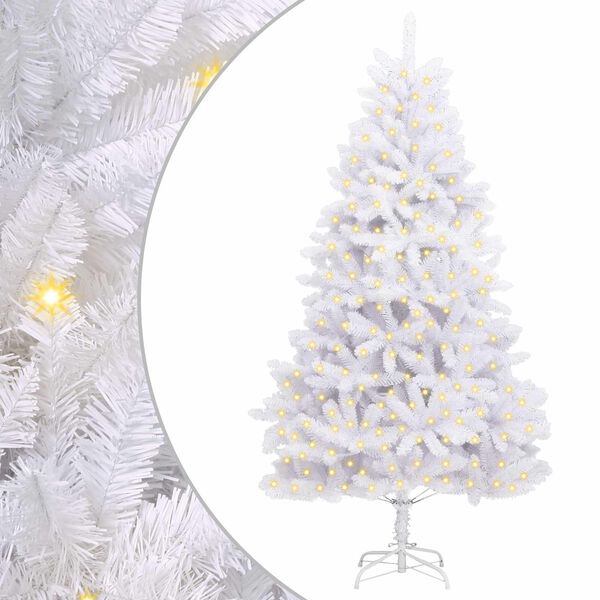 vidaXL &Aacute;rvore de Natal Artificial Branco 240 cm PVC e Metal