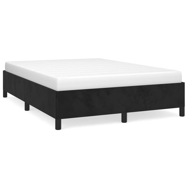 vidaXL Estrutura de cama sem colchão 140x200 cm veludo preto