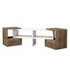 Homemania Suporte de TV Fold 141,2x29,7x38,8 cm branco e nogueira