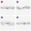 vidaXL Conjunto de Sof&aacute;s para Exterior 8 pcs Cinza Natural e Claro