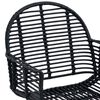 vidaXL Cadeira de jantar 2 pcs Preto 44 x 44 x 74 cm Rattan e Ferro