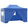 vidaXL Tenda pop-up dobr&aacute;vel com 4 paredes laterais 3x4,5 m azul