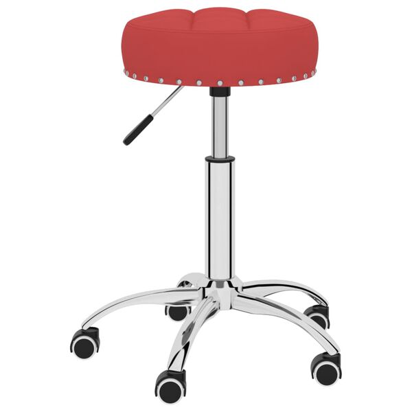 vidaXL Cadeiras de jantar girat&oacute;rias 2 pcs tecido vermelho tinto