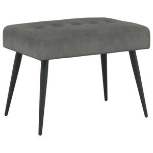 vidaXL Banco com bot&otilde;es estofados Cinzento-Escuro 60 x 40 x 45 cm