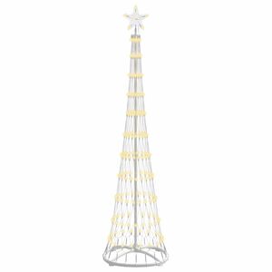 vidaXL &Aacute;rvore de Natal LED Branco quente 51 x 51 x 190 cm Metal