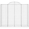vidaXL Cestos gabião arqueados 5pcs 200x50x160/180cm ferro galvanizado
