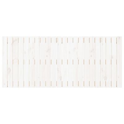 vidaXL Cabeceira de parede 140x3x60 cm madeira de pinho maciça branco